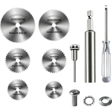 Disques de Coupe HSS 6 Pièces pour Couper Bois Métal Plastique (1/5)