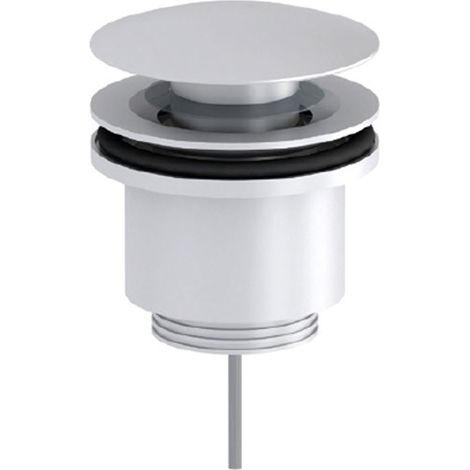 Válvula de Desagüe click clack Tapón para lavabo de baño universal click clack Latón Blanco (1/2)