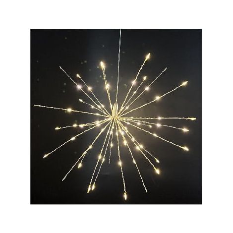 TrendLine LED Aufhänger Eiskristall Ø 50 cm warmweiß Beleuchtete Skulptur