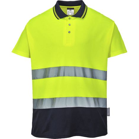 Polo in cotone comfort Giallo/Marine M