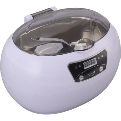 Nettoyeur de bijoux portable professionnel électronique avec minuterie numérique pour lunettes et montres (prise US 110 V). (1/5)