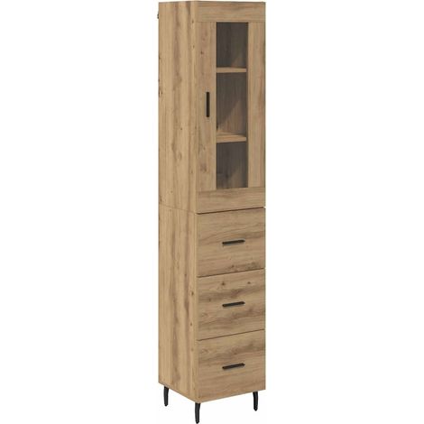 Maison Exclusive - Alacena Roble artesanal 34,5 x 34 x 180 cm Mad