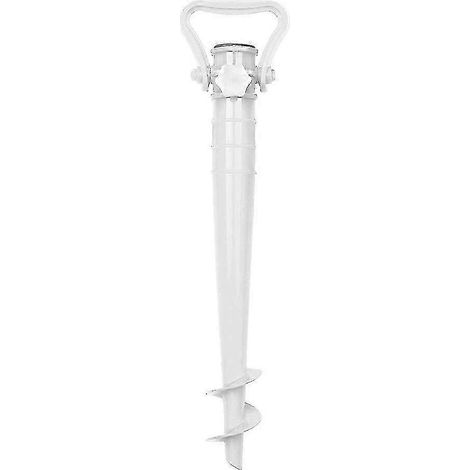 Pied de parasol bleu plage/terre avec ancrage au sol, compatible avec un mât de parasol de 42 cm F26 (1/5)
