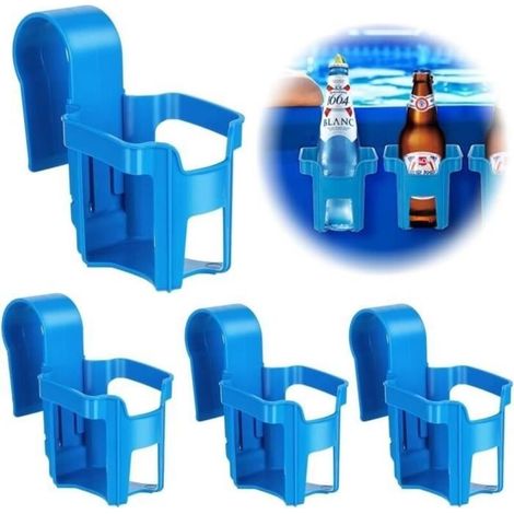 Noname Poolbecherhalter – 4er-Set – PP-Kunststoff – Multifunktional – Auslaufsicher