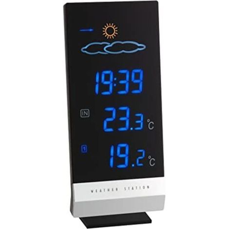 TFA Dostmann - Lumax 35.1093, Stazione meteorologica radio-controllata, colore: Nero (1/3)