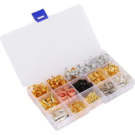 193 pièces Anneaux pour Extensions Cheveux, Accessoires Tissage Main, DIY Création Bijoux et Décorations (1/5)