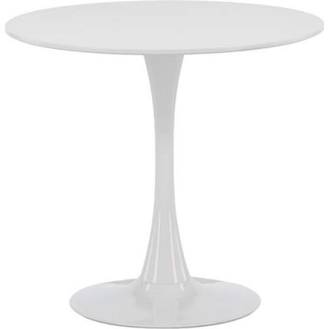 Hamden table de salle à manger Ø80cm blanc. (1/5)