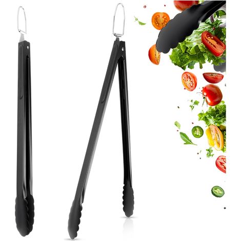 Pinze da barbecue, da cucina, in acciaio, per carne e verdure, lunghe 43 cm (1/5)