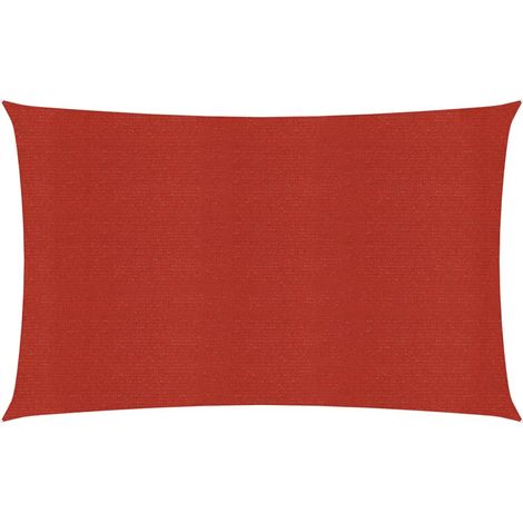 Voile d'ombrage 160 g/m² rouge 4 x 7 m PEHD (1/5)