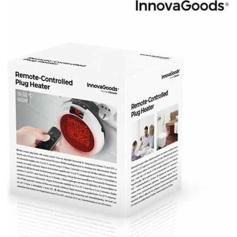Riscaldatore elettrico in ceramica InnovaGoods 600W con telecomando (1/3)