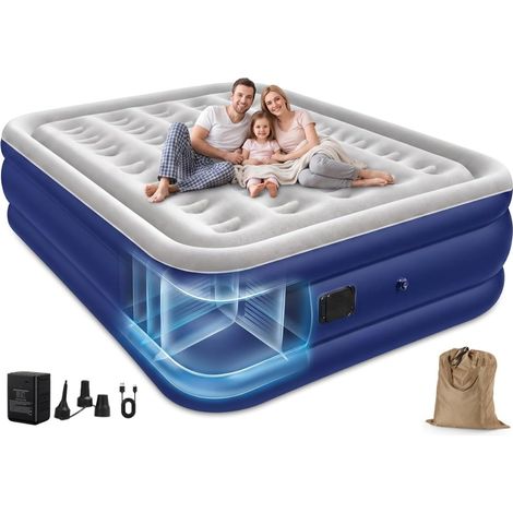 Matelas Gonflable 2 Personnes,200x152x40cm,Charge Max 450kg,2600mAh (1/5)