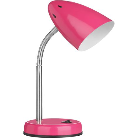 Premier Housewares Pink Gloss Desk Lamp (1/5)