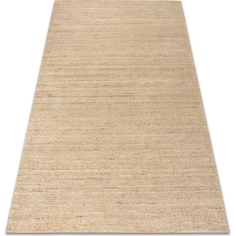 Tappeto in lana BERBER LOOM sabbia beige - TESSUTO A MANO, mélange spesso beige 60x90 cm