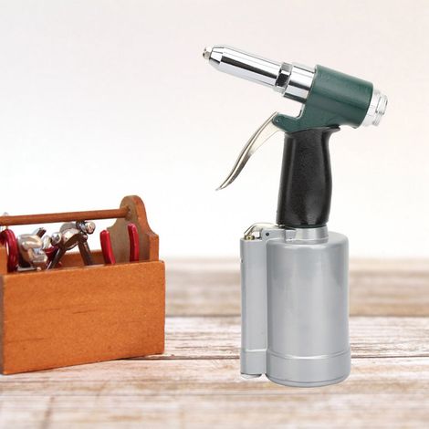 Pistolet à rivets pneumatique hydraulique professionnel, kit de riveteuse air comprimé 2,4-4,8 mm (1/5)