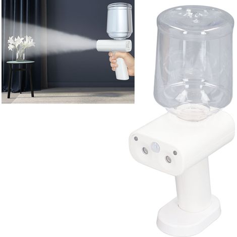 Pistolet pulvérisateur portatif de désinfection de l'air à grande capacité avec humidificateur rechargeable à double port et support avec capteur de présence humaine (1/5)
