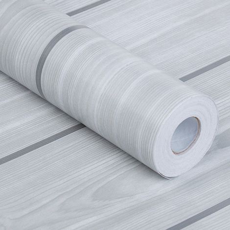 Papier peint en bois blanc Papier peint en bois épais Papier peint autocollant en bois blanc