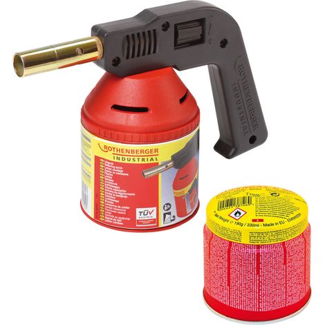 ROTHENBERGER Industrial RoFlame Premium Lötlampe 1.750 °C inkl. 1x C200 Kartusche 330 ml mit ILL System - 1500004629