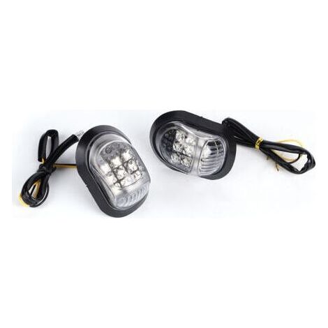 Clignotant Moto - 9 LED - Tension 12 V - Jaune - Universel - 1 Pièce (1/4)