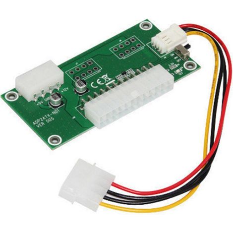 Adaptateur de synchronisation pour alimentation double (Add2psu 24 broches vers Molex 4 broches)