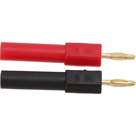 Lot de 10 fiches banane mâle 2mm femelle 4mm rouge noir en laiton PA pour matériel électronique industriel auto bateau solaire (1/5)