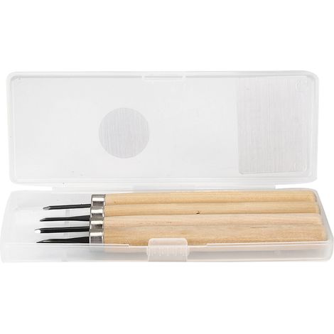 Lot 4 aiguiseurs couteaux sculpture bois – tampons caoutchouc – ensemble outils – 1 (1/5)