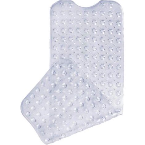 Tapis De Bain - PVC Antidérapant Avec Ventouses - Pour Salle De Bain - 100 x 40 cm - Transparent - 1 Pièce (1/4)