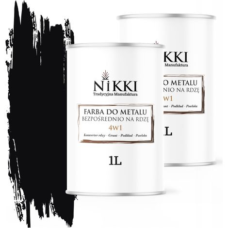 Pintura para metal, directamente contra el óxido, galvanizada, 4 en 1, negra, RAL 9005, brillante, 2 x 1L (1/5)