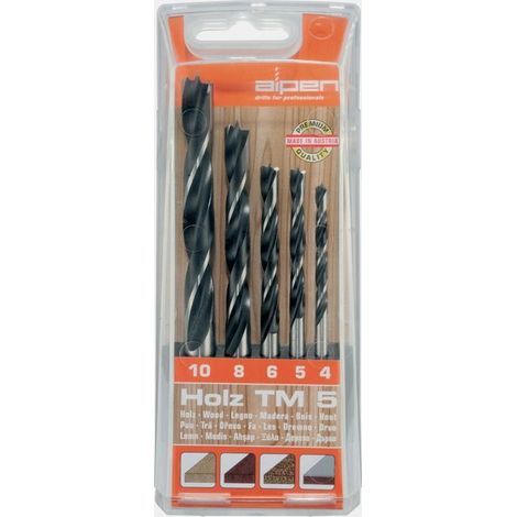 PUNTE SERIE LEGNO "HOLZ TM 5" 5PZ ALPEN ASTUCCIO PVC (1/2)