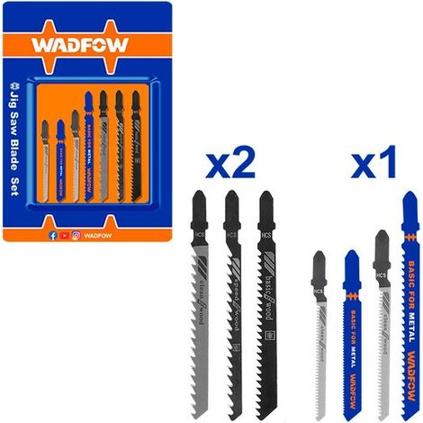 Jeu de 10 lames de scie WADFOW, acier HCS et HSS, coupes précises et durables