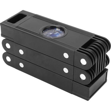 Niveau magnétique pliable à 3 sections, flexible et multi-angles, outil de mesure pour le travail du bois, noir (1/5)