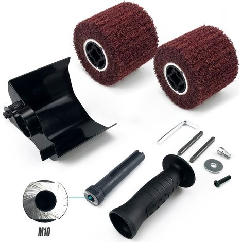 M10 (avec 2 meules) Meule multifonctionnelle pour meuleuse d'angle, accessoires de meulage, accessoires pour polisseuse, disque à tréfiler pour polisseuse M10 M14 (1/5)