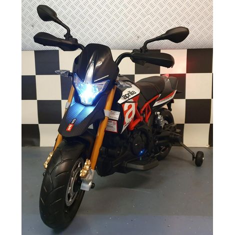 Moto Elettrica per Bambini Aprilia Scooter Dorsoduro a Batteria 12 V (1/4)