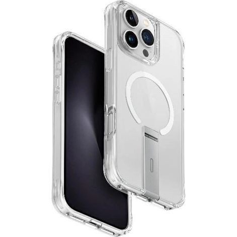 Funda Uniq Eleva con soporte vertical para iPhone 16 Pro Max de 6,9 pulgadas, transparente/transparente. (1/5)