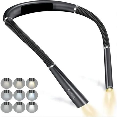 Lampe de lecture - AUDBURN - Liseuse 9 modes - Blanc - 3000/4000/6000K - 3 niveaux (1/4)