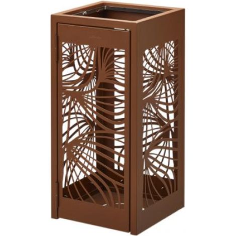 Corbeille à poser ou à fixer Bella - 110l sans cendrier - effet Corten (aspect acier rouillé) (1/3)