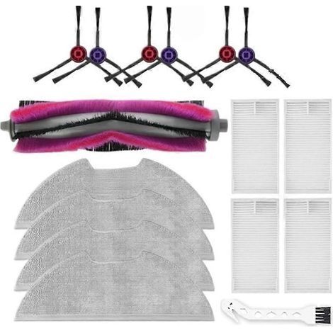 Accessoires pour aspirateur robot Eureka E10S / E20 Plus : brosse rotative de rechange, filtre, sac à poussière et brosse latérale. (1/5)