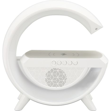 Enceinte Bluetooth 15 W à charge rapide, différents modes d'éclairage, son haute qualité, chargeur sans fil et lampe de nuit pour iPhone 14 et 13 pouces (1/5)