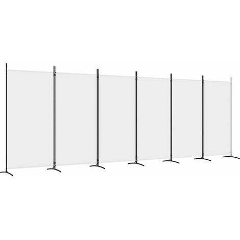 Divisorio a 6 Pannelli Bianco 520x180 cm Tessuto vidaXL