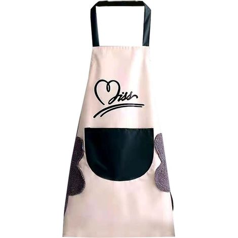 Tablier de cuisine avec poche pour torchon, col halter, imperméable et résistant à l'huile, idéal pour les travaux de fleuriste. (1/5)