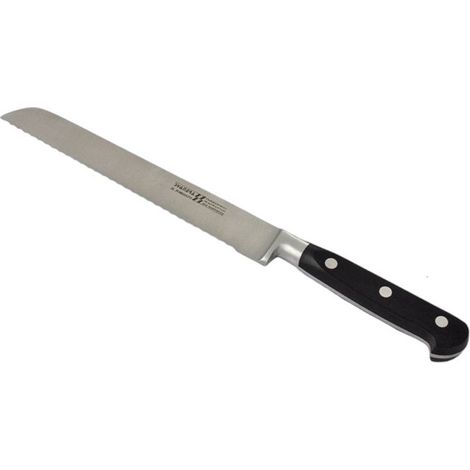 Svanera coltello da pane cm 20 ,in acciaio forgiato manico rivettato in pom, qualità extra