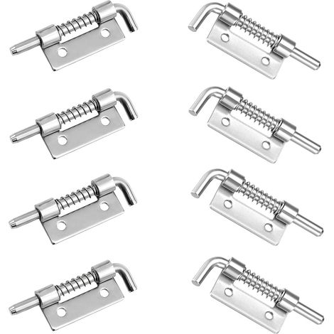Lot de 8 Verrous à Ressort en Acier Inoxydable 201, Loquet à Ressort à Verrouillage Automatique, Verrou de Verrouillage à Ressort pour Conteneurs, Armoires ou Portes (1/5)