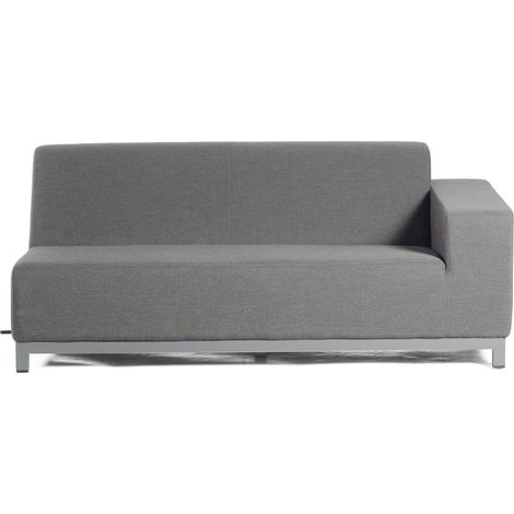 Eckmodul Solitaire 2-Sitzer rechts anthr azit sunbrella Outdoor Textil inkl. Kiss