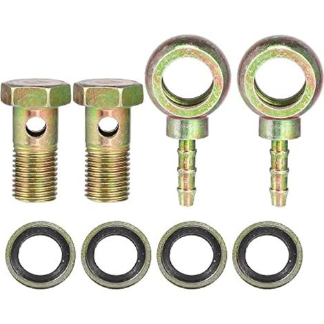 A Raccord Banjo M14x1.5 6mm 2 Pièces Ton Bronze pour Voiture (1/4)