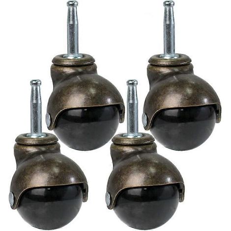 Lot de 4 roulettes pivotantes de 50 mm de style vintage pour le remplacement de meubles (1/5)