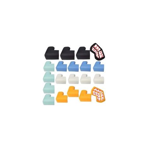 Lot de 20 Protections d'Angle et de Bord en Mousse Souple, Coussinets de Sécurité Multicolores pour Meubles et Pare-Chocs (1/4)
