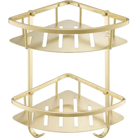 JTP VoS Corner Twin Basket - Brushed Brass (1/2)
