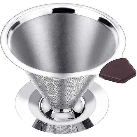Wiederverwendbarer Kaffeefilter aus Edelstahl für 1 bis 4 Tassen (1/5)