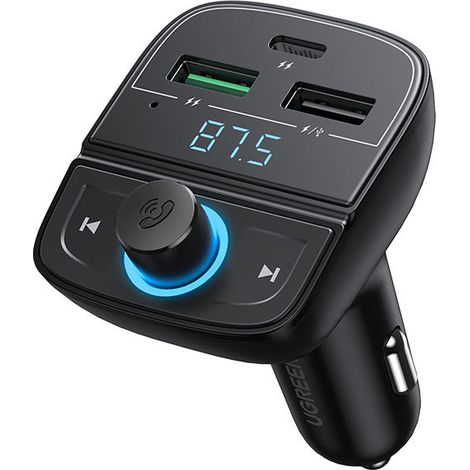 Transmisor FM Bluetooth - UGREEN - Transmisor FM para Coche - Cargador PD 20W - Quick Charge 3.0 - MP3 (1/5)