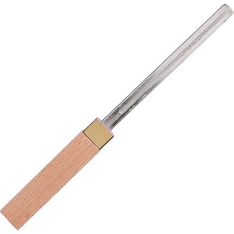Gitarrenbundfeile mit 4 Schlitzen, quadratischem Holzgriff, zum Abrunden der Bünde (1 mm, 2 mm, 3 mm, 4 mm) mit 2 Schutzplatten (1/5)