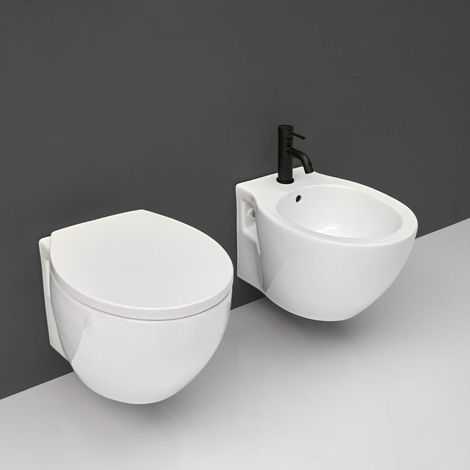 Ensembles De Salle De Bains En Céramique Blanche À Suspendre Patascoss (1/5)